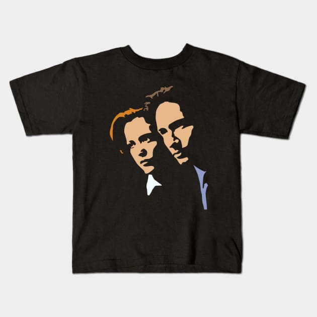 Mulder Scully Kids T-Shirt by Thirrin